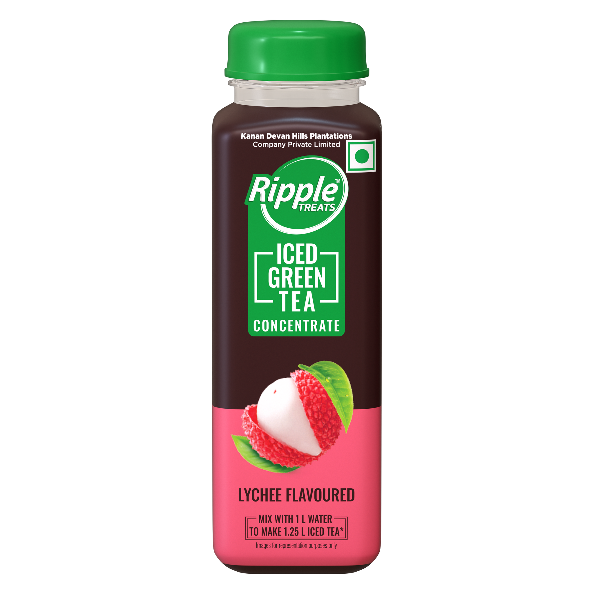 Ripple Treats - Iced Green Tea Concentrate Lychee Flavoured - 250 ml